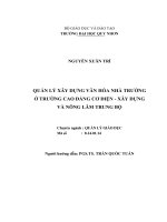 Quản lý xây dựng văn hóa nhà trường ở trường cao đẳng cơ điện   xây dựng và nông lâm trung bộ 