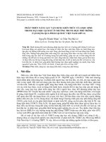 Phát triển năng lực vận dụng kiến thức của học sinh trong dạy học Lịch Sử ở trường trung học phổ thông (vận dụng qua phần Lịch Sử Việt Nam lớp 11)