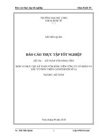 KẾ TOÁN vốn BẰNG TIỀN CÔNG TY cổ PHÂN và đầu tư PHÁT TRIỂN CONSTERXIM số 16 