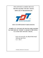 NGHIÊN CỨU THÁI độ VỚI THƯƠNG HIỆU BAEMIN SAU KHI XEM MV “EM BÉ” VÀ HÀNH VI TIÊU DÙNG CỦA SINH VIÊN TÔN đức THẮNG 