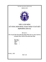 Tiểu luận đàm phán và chuẩn bị đàm phán hợp đồng