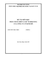 phân tích chiến lược marketing của công ty cổ phần kinh đô