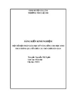 Một số biện pháp giáo dục kỹ năng sống cho học sinh trung học cơ sở thông qua việc tổ chức các trò chơi dân gian