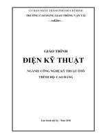 Giáo trình Điện kỹ thuật (Ngành: Công nghệ kỹ thuật ôtô) - ThS. Trần Thị Trà My