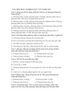 CÂU hỏi TRẮC NGHIỆM NGỮ văn 9 học kì i 