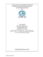 TRƯỜNG CAO ĐẲNG KINH TẾ KỸ THUẬT THÀNH PHỐ HỒ CHÍ MINH GIÁO TRÌNH MƠN HỌC: BIÊN DỊCH NGÀNH: TIẾNG ANH TRÌNH ĐỘ: CAO ĐẲNG