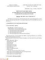 CÔNG TY CỔ PHẦN NƯỚC KHOÁNG KHÁNH HÒA BÁO CÁO CỦA BAN ĐIỀU HÀNH VỀ TÌNH HÌNH SẢN XUẤT KINH DOANH NĂM 2018 VÀ ĐỊNH HƢỚNG KẾ HOẠCH NĂM 2019