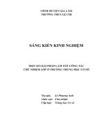 SKKN Một số giải pháp làm tốt công tác chủ nhiệm lớp ở trường trung học cơ sở