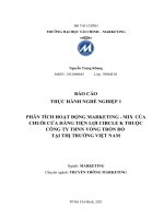 Phân tích hoạt động marketing   mix của chuỗi cửa hàng tiện lợi circle k thuộc công ty TNHH vòng tròn đỏ 