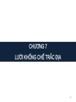 Bài giảng Trắc địa đại cương - Chương 7: Khái niệm về lưới khống chế trắc địa