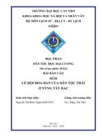 lễ hội HOA BAN của dân tộc Thái