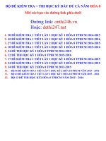 BO DE THI HOC KY HOA 8 CA NAM