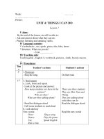 Unit 4 Things I can do