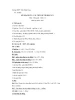 Ke hoach Ma tran on thi HK1 Tieng ANh 12