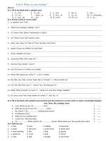 Unit 8 What are you reading E5 new