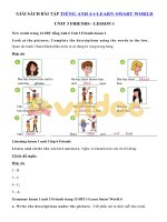 Sách bài tập tiếng Anh lớp 6 Unit 3 Lesson 1