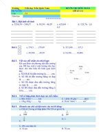 On thi Toan cuoi ki 2 lop 5