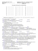 de va dap an kiem tra hoa 12 lan 2 chuan