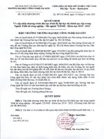 ĐẠI HỌC CÔNG NGHỆ SÀI GÒN CHƯƠNG TRÌNH ĐÀO TẠO ĐẠI HỌC KHÓA 2019_KẾ HOẠCH GIẢNG DẠY CHI TIẾT Ngành: THIẾT KẾ CÔNG NGHIỆP