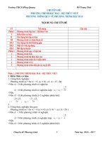 Chuyen de Phuong trinh