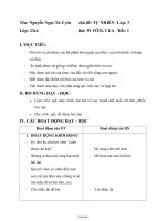 Giáo án Tự nhiên xã hội Lớp 3 - Bài 51: Tôm, cua - Năm học 2020-2021 - Nguyễn Ngọc Tú Uyên