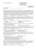 de thi thu dai hoc truong THPT Vinh Bao