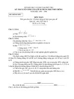 De thi vao lop 10 mon toan tinh Phu Tho nam hoc 19951996 dot 2