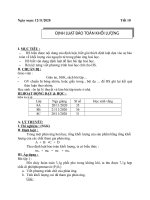 giáo án hóa tự chọn tiết 10