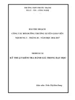 Bai thu hoach BDTX module 24Kiem tra danh gia