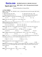 De va dap an HK1Toan 11Trac nghiem va Tu luan