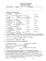 DE THI THU TUYEN SINH 10 TP HCM DE 28