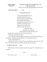 DeHD cham Ngu van 8 HKI nam hoc 20162017