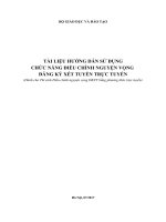 HD Dieu chinh nguyen vong truc tuyen 2017