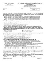 DE THI THU HOC SINH GIOI CAP TINH MON SINH HOC 12 2016 2017