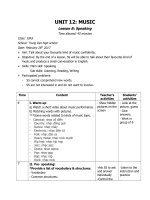 LESSON PLAN UNIT 12 LOP 10 SPEAKING