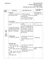 Giao án tuần 27 Bác Hồ Kính yêu