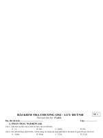 De kiem tra 1 tiet hoa hoc 10 Chuong Oxi Luu huynh