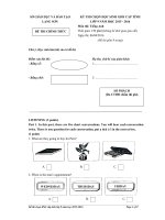 De thi HSG Anh 9 cap Tinh 1516 With Key