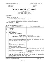 Giáo án Tự nhiên và Xã hội 1 - Cả năm - Giáo viên: Trần Thị Mỹ Hạnh - Trường Tiểu học Tường Đa