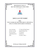 Nâng cao hiệu quả hoạt động dịch vụ môi giới công ty cổ phần chứng khoán vietinbank