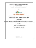 KẾ HOẠCH XÂY DỰNG THƯƠNG HIỆU MẮT KÍNH GOOD GLASS