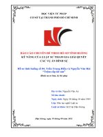 Báo cáo chuyên đề theo hồ sơ tình huống kỹ năng của luật sư tham gia giải quyết các vụ án hình sự   hồ sơ tình huống số 04  trần trung hiếu và nguyễn văn hải trộm cắp tài sản