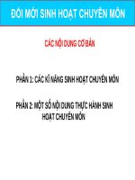 DOI MOI SINH HOAT CHUYEN MON THEO NGHIEN CUU BAI HOC