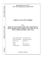 Dịch vụ giao nhận hàng hóa nhập khẩu bằng đường hàng không tại công ty cổ phần airseaglobal việt nam 
