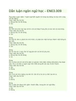 Đáp án dẫn luận ngôn ngữ học