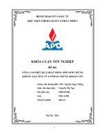 Nâng cao hiệu quả hoạt động môi giới chứng khoán tại công ty cổ phần chứng khoán VPS