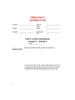 Giáo án Tiếng Anh lớp 2 - Unit 4: In the countryside