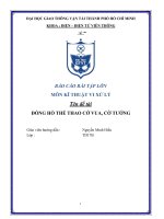 Báo cáo bài tập lớn môn kĩ thuật vi xử lý tên đề tài đồng hồ thể thao cờ vua, cờ tướng
