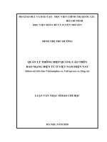 Quản lý thông điệp quảng cáo trên báo mạng điện tử ở việt nam hiện nay 