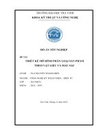 THIẾT KẾ MÔ HÌNH PHÂN LOẠI SẢN PHẨM THEO VẬT LIỆU VÀ MÀU SẮC